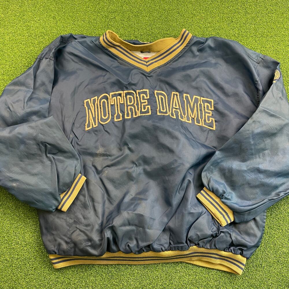 Vintage Pro Player Notre Dame Fighting Irish Pullover Windbreaker Jacket XL